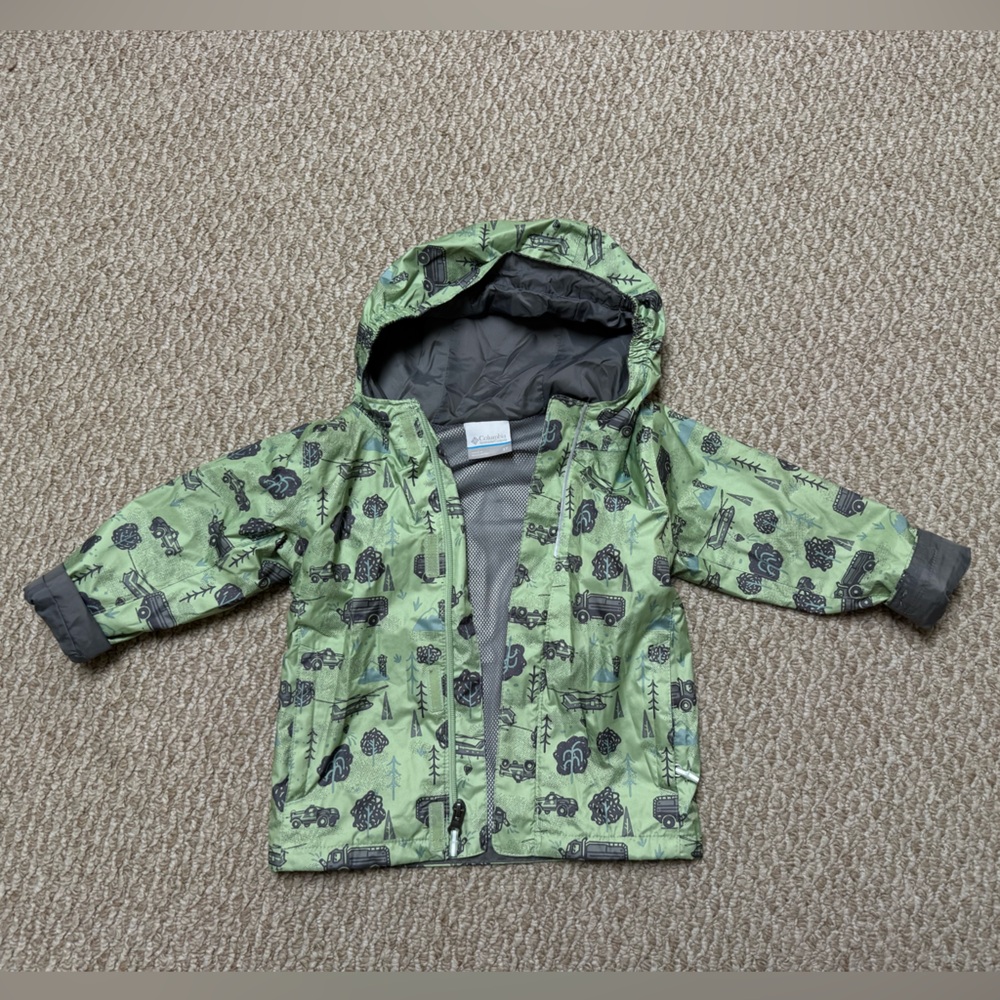 Columbia Kids' Green Jacket with Playful Print